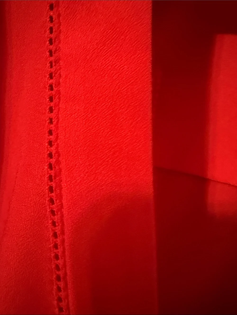 J. Crew Red V-Neck Long-Sleeve Blouse